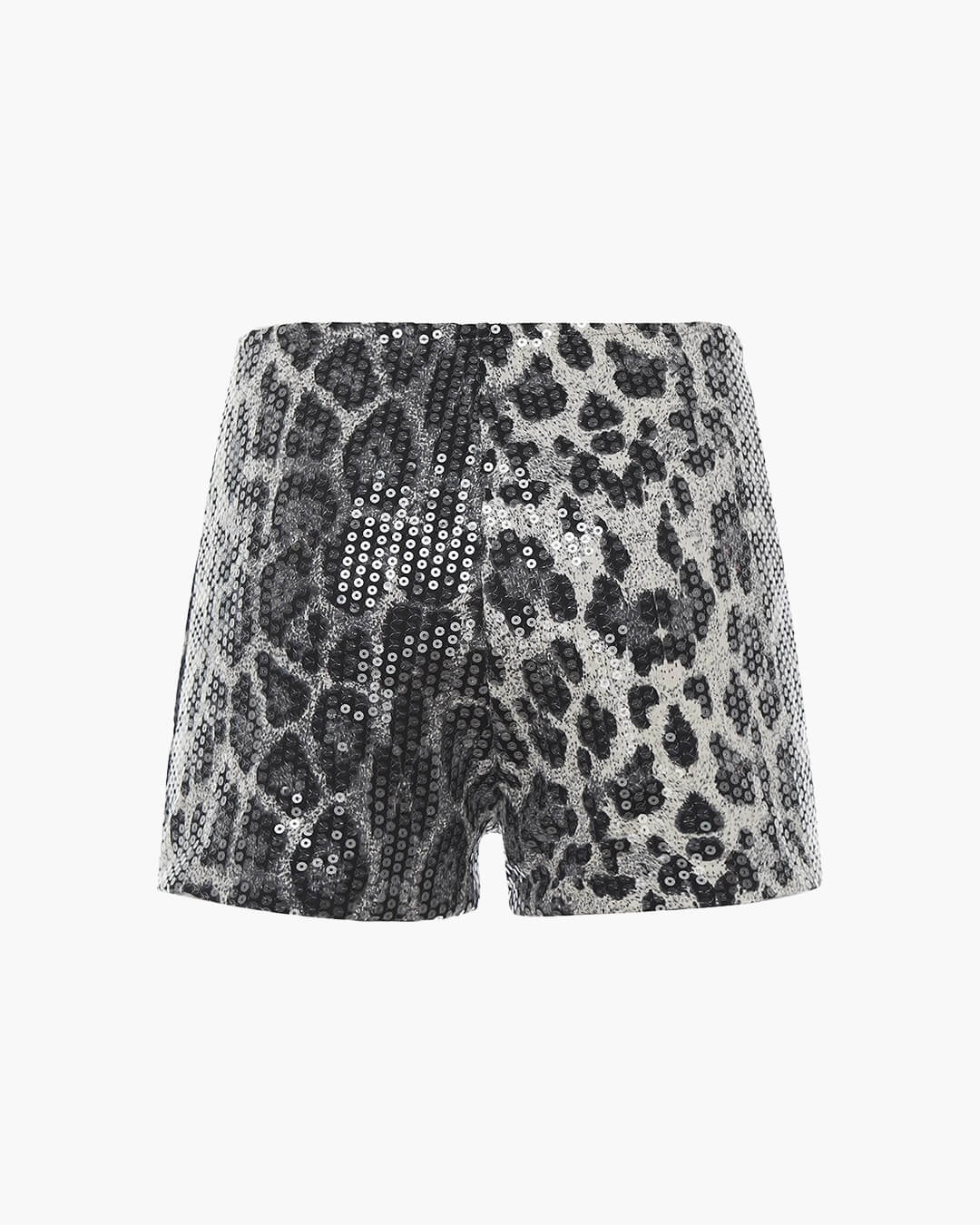 Quennie leopardmönstrade paljettshorts