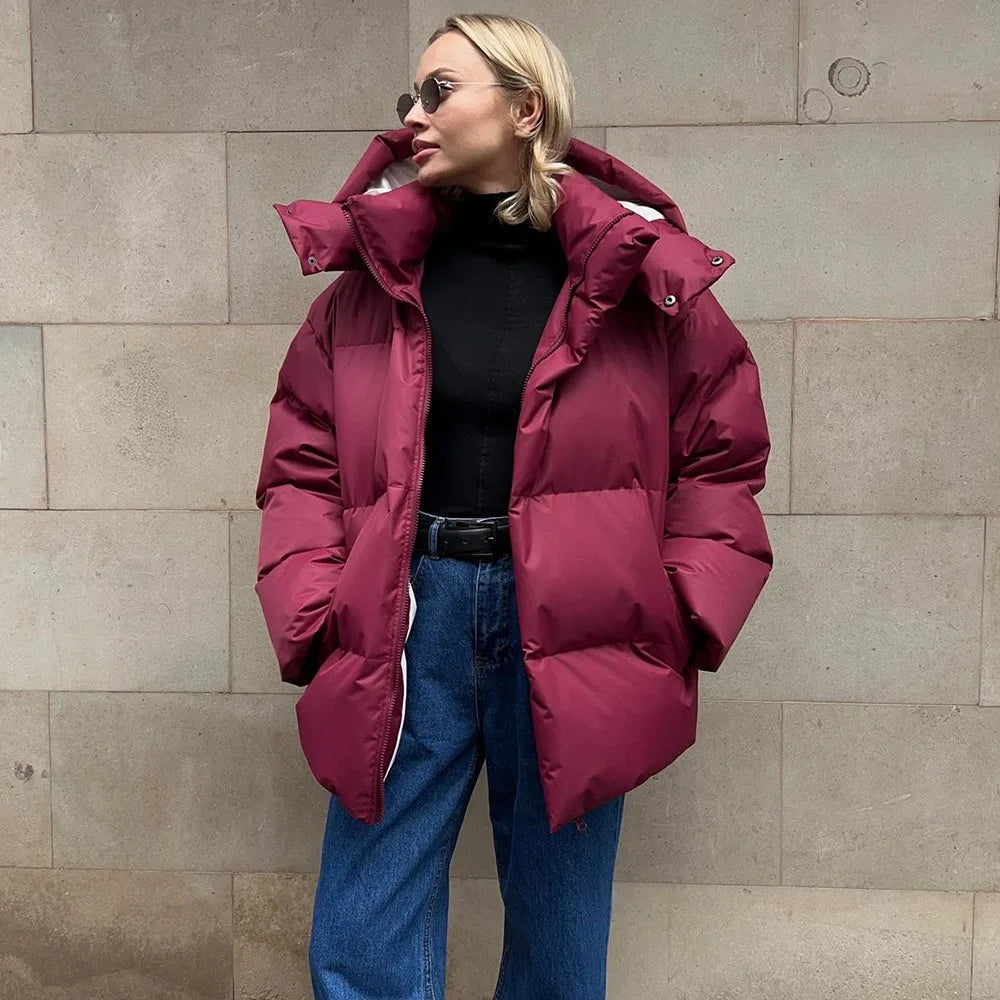 Oversized vadderad parkas