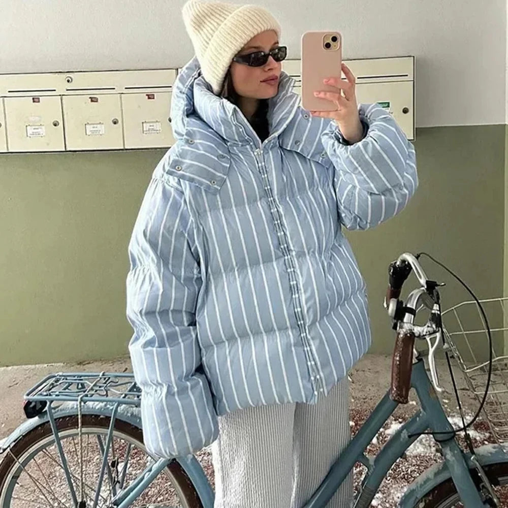 Quiltad jacka med dragkedja
