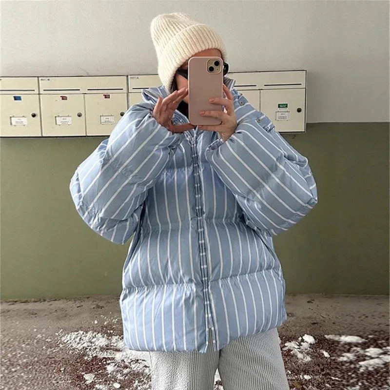 Quiltad jacka med dragkedja