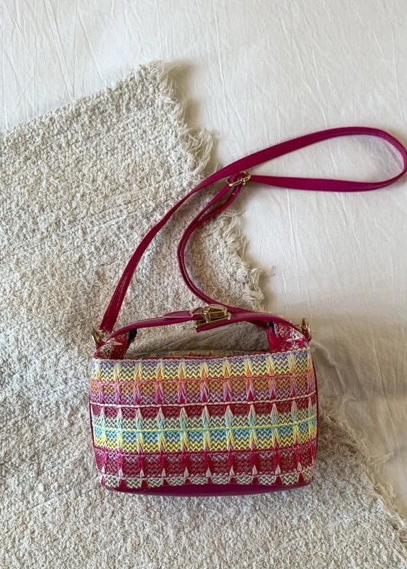 Raphaela vävd raffia-väska med axelrem