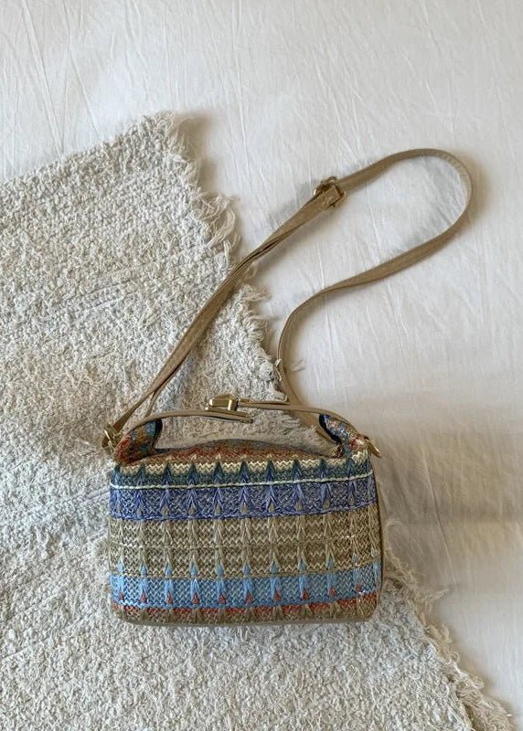 Raphaela vävd raffia-väska med axelrem