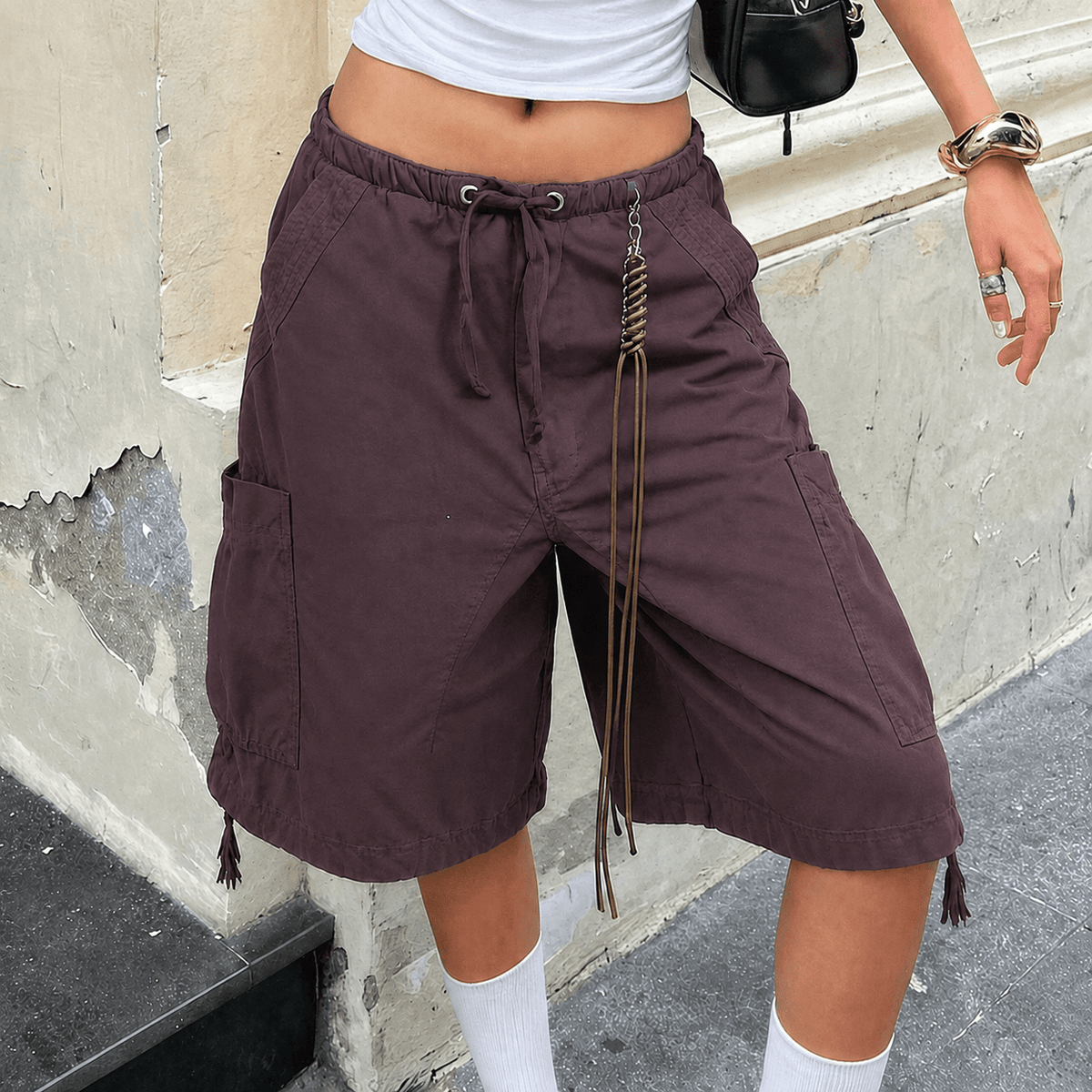 Rileys baggy cargoshorts i denim