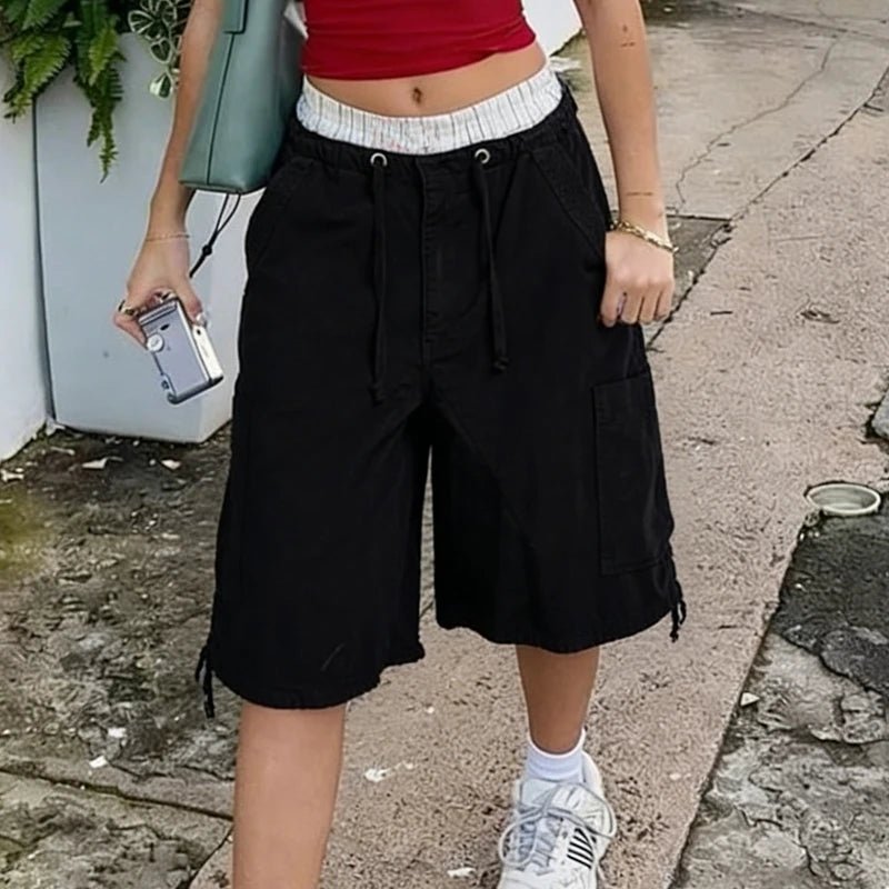 Rileys baggy cargoshorts i denim