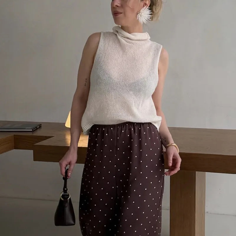 Genomskinlig oversized-tröja med utskärningar