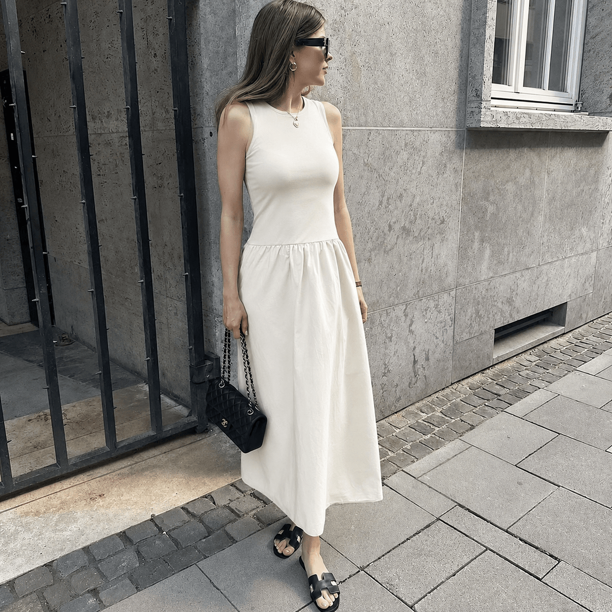 Shirley ärmlös sommarklänning