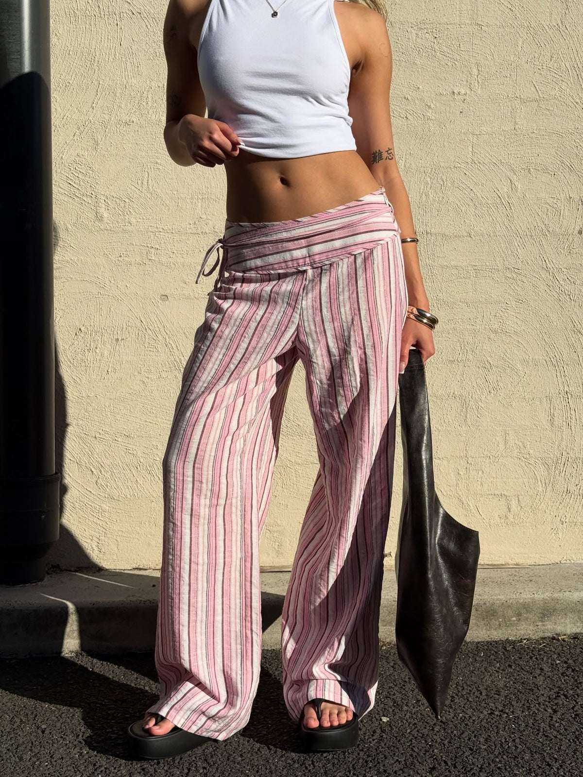 Sienna randiga palazzobyxor