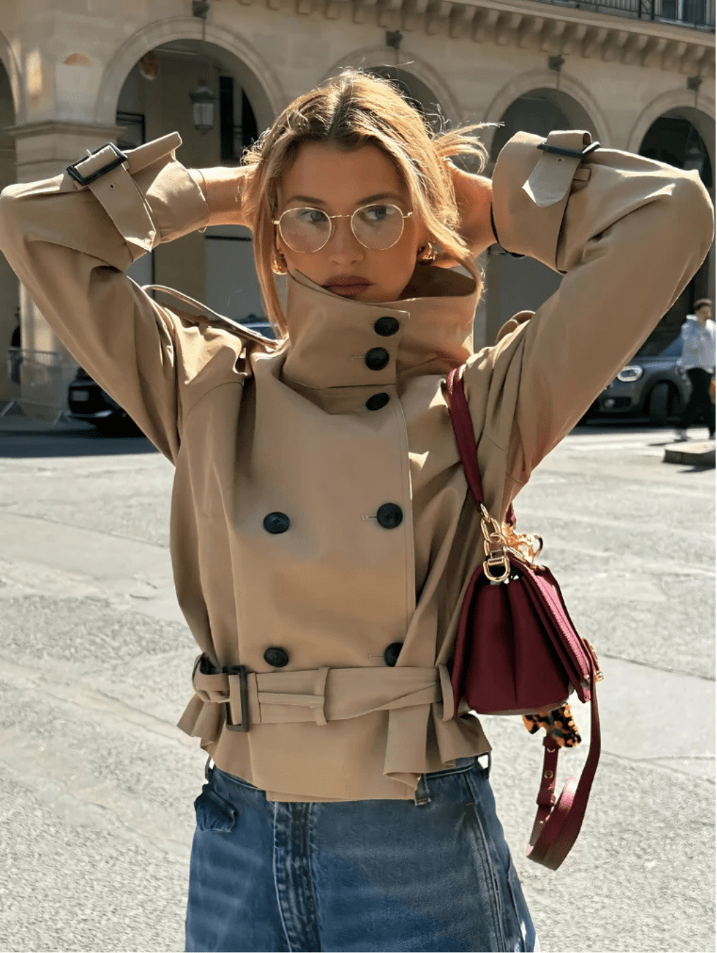 Sofie kort trenchcoat