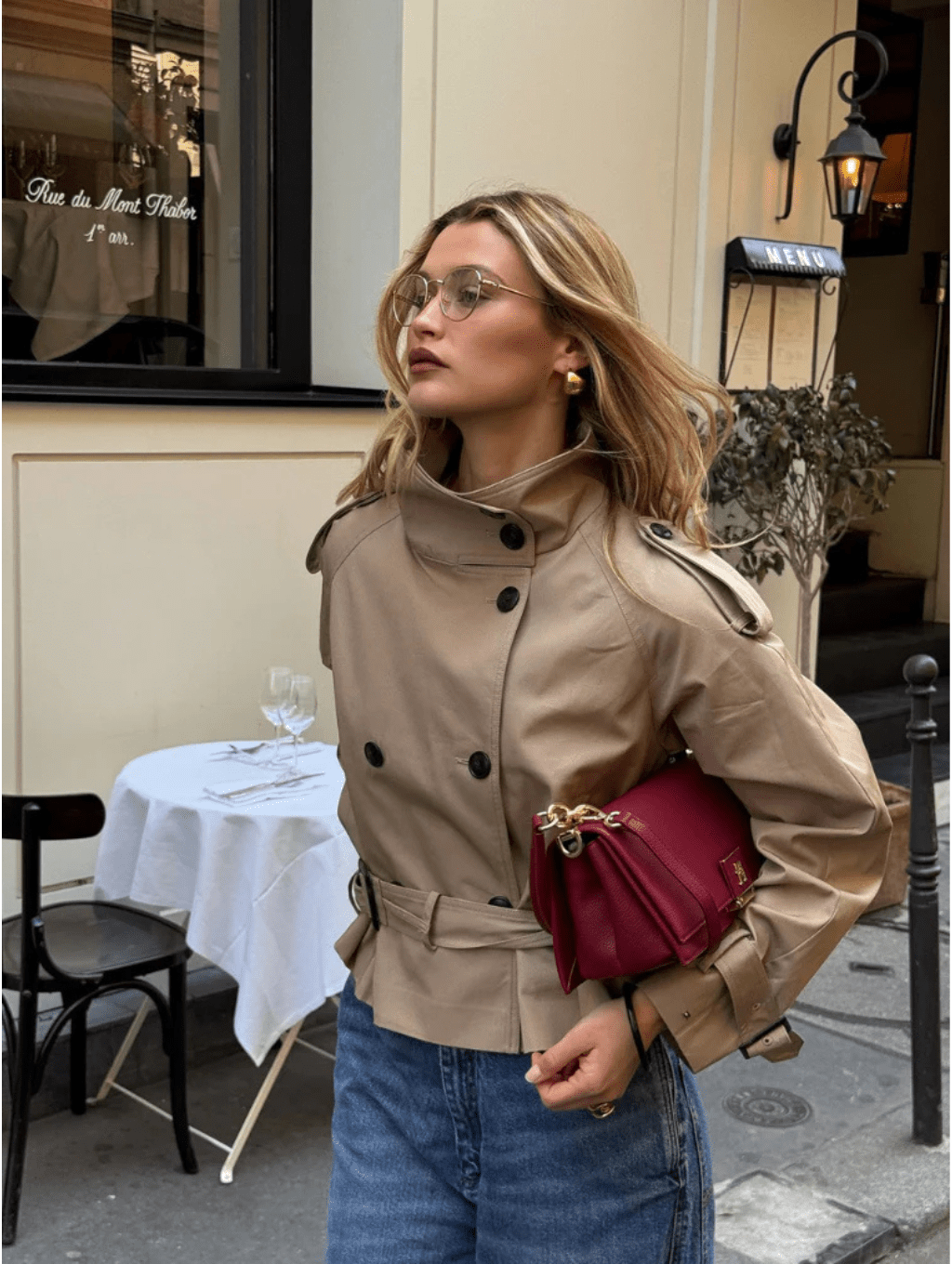 Sofie kort trenchcoat