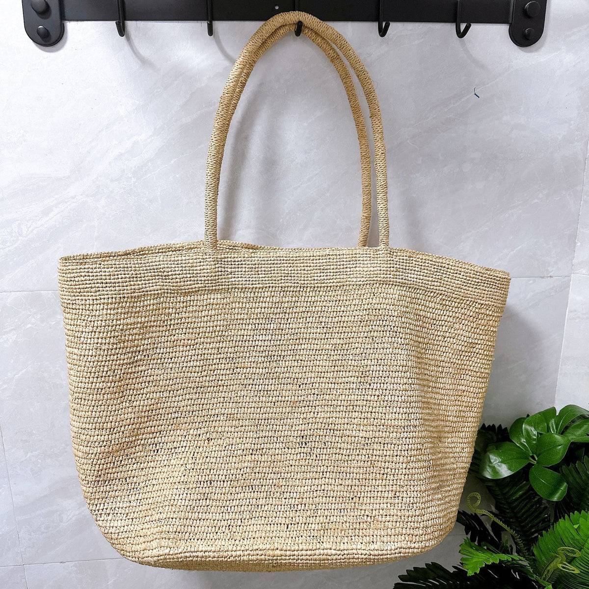 Sophia Handwoven Rattan Tote