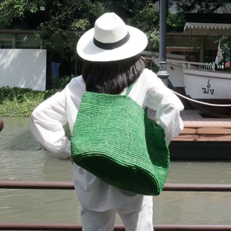 Sophia Handwoven Rattan Tote