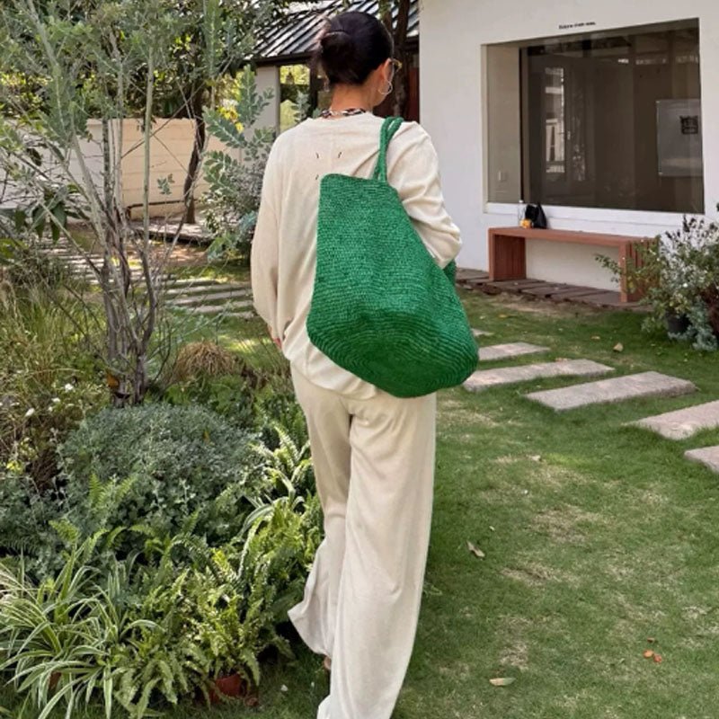 Sophia Handwoven Rattan Tote