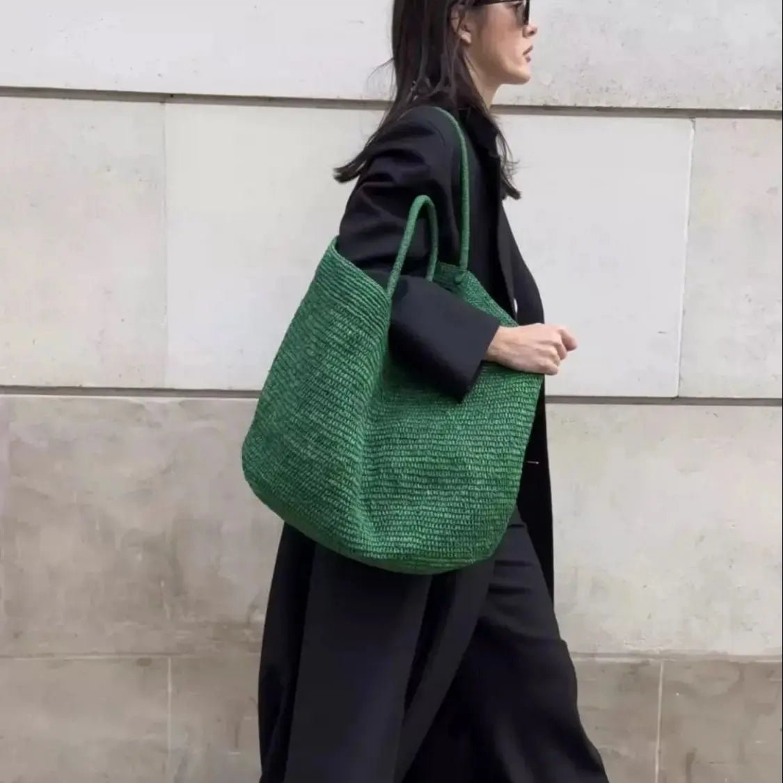 Sophia Handwoven Rattan Tote