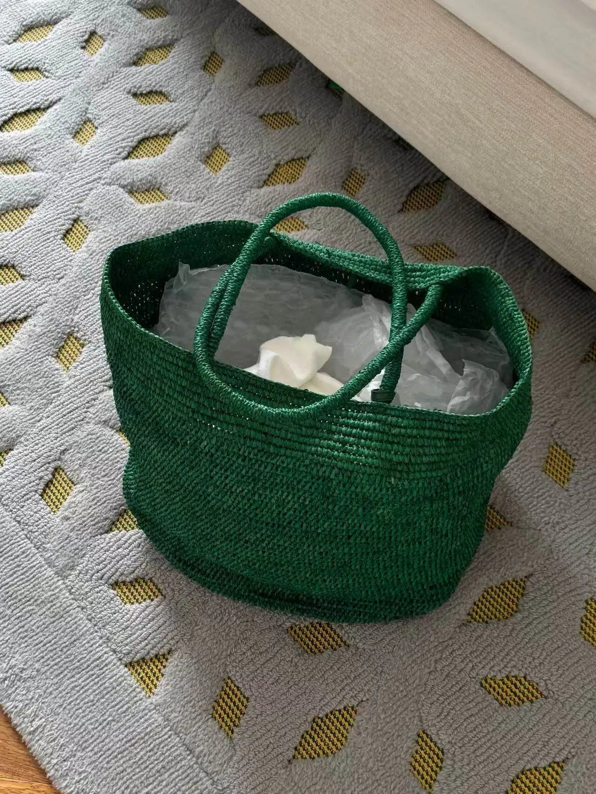 Sophia Handwoven Rattan Tote