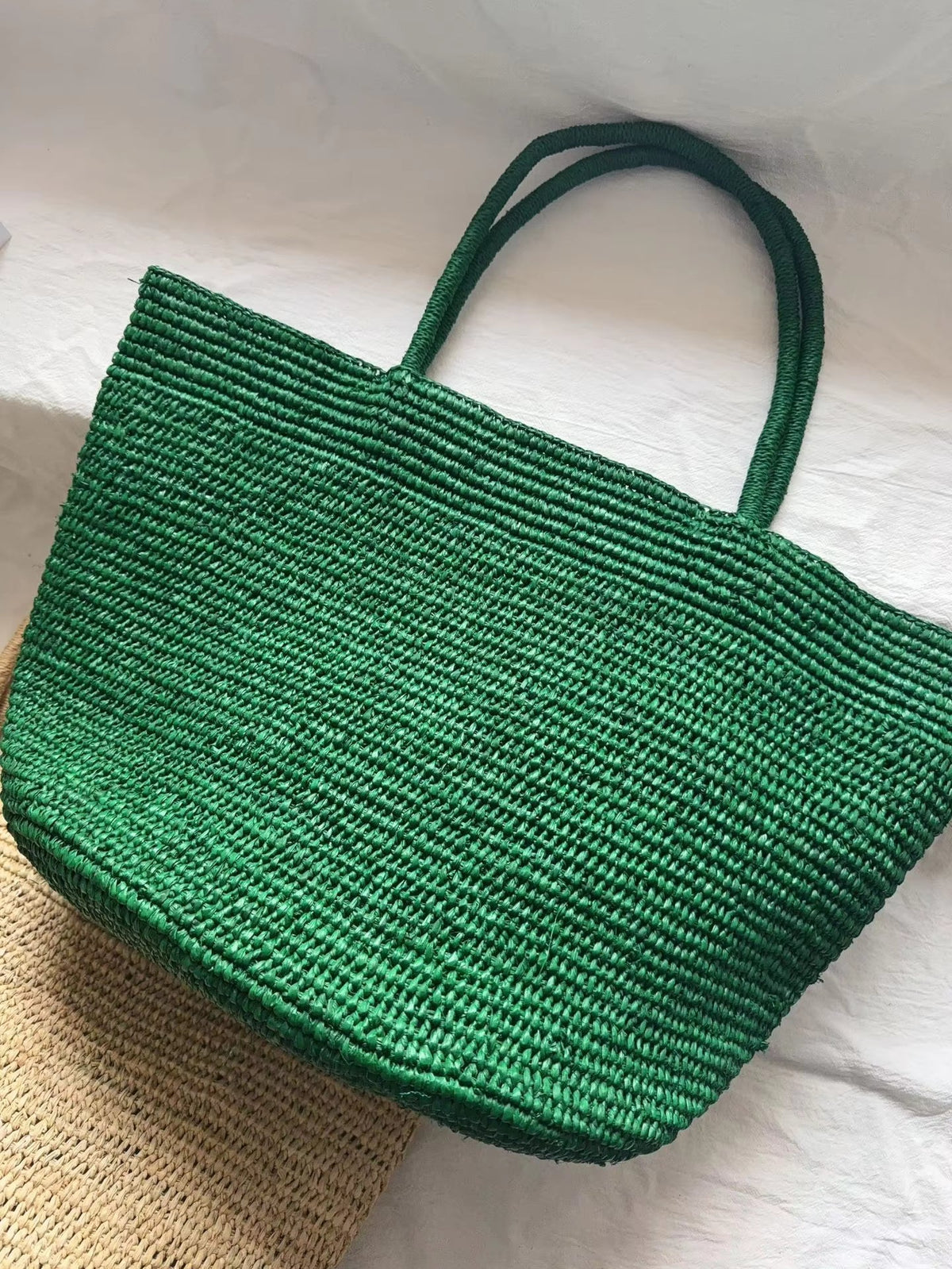 Sophia Handwoven Rattan Tote