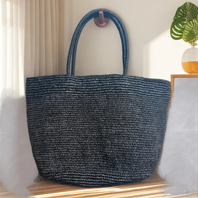 Sophia Handwoven Rattan Tote