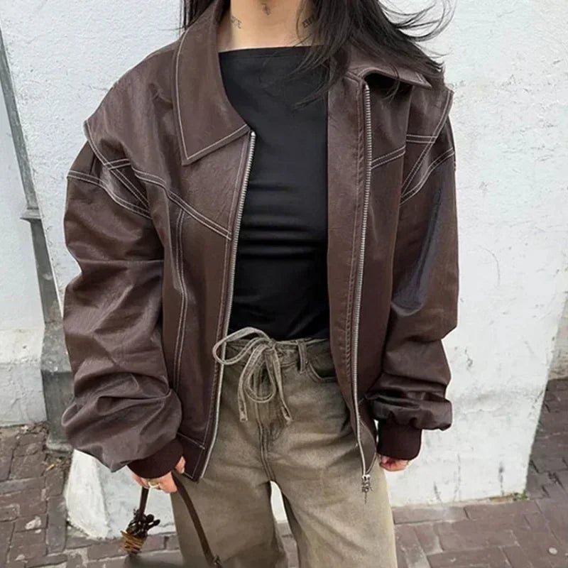Sophia jacka med dragkedja och slagkrage
