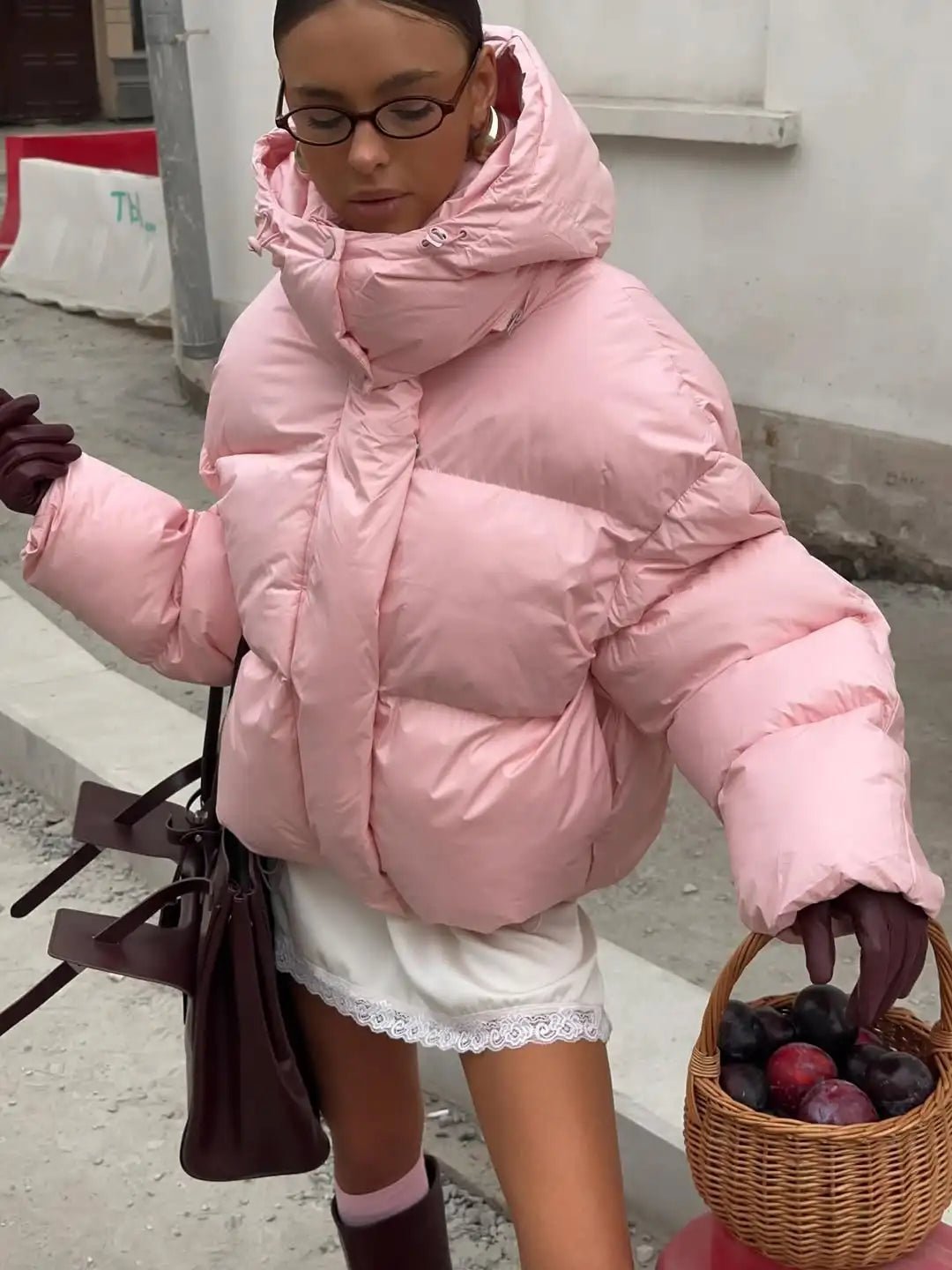 Vina vadderad jacka med huva