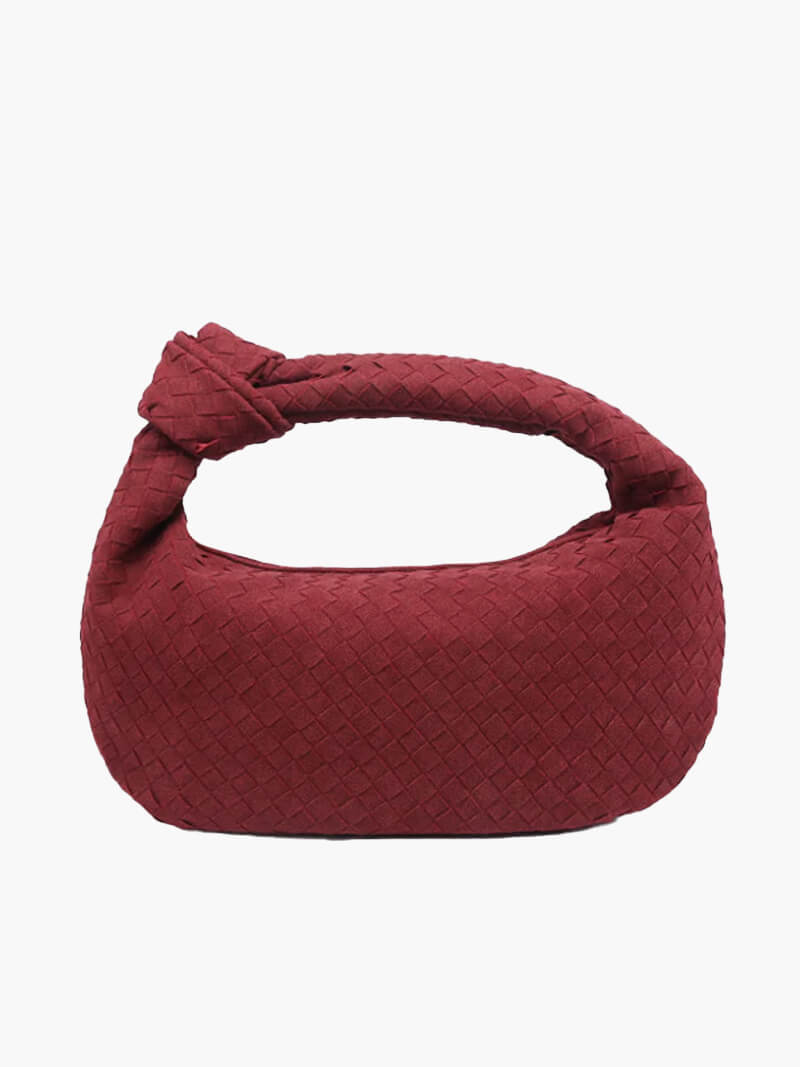 Medelstor flätad mockaväska