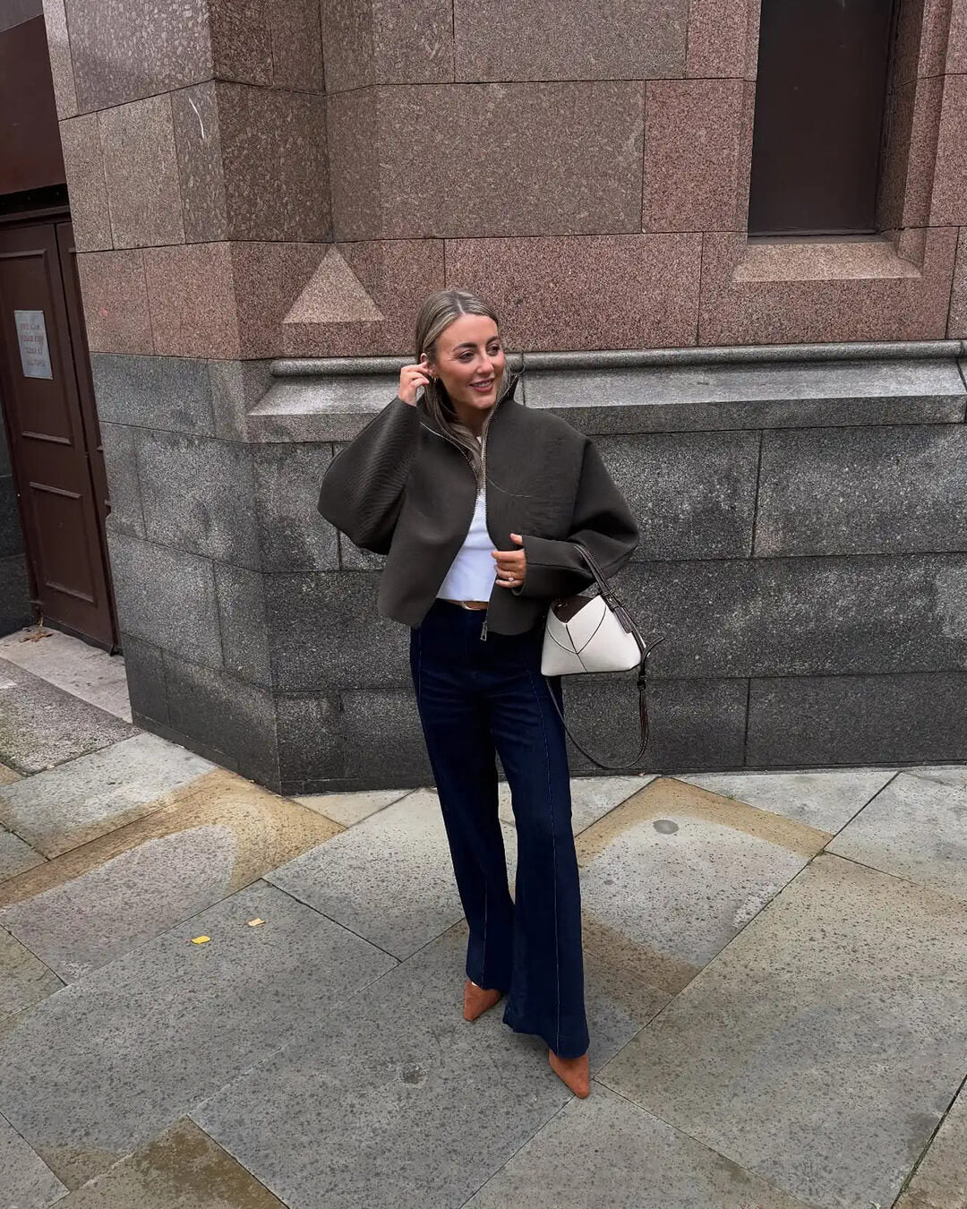Zarina kort jacka med dragkedja