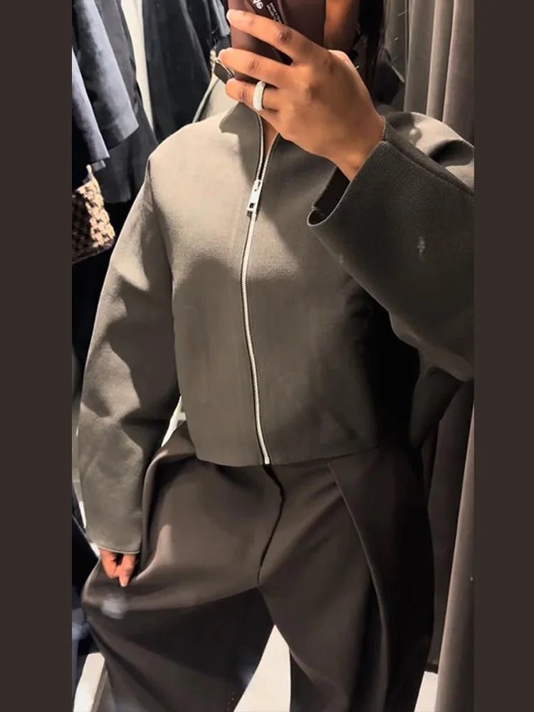 Zarina kort jacka med dragkedja